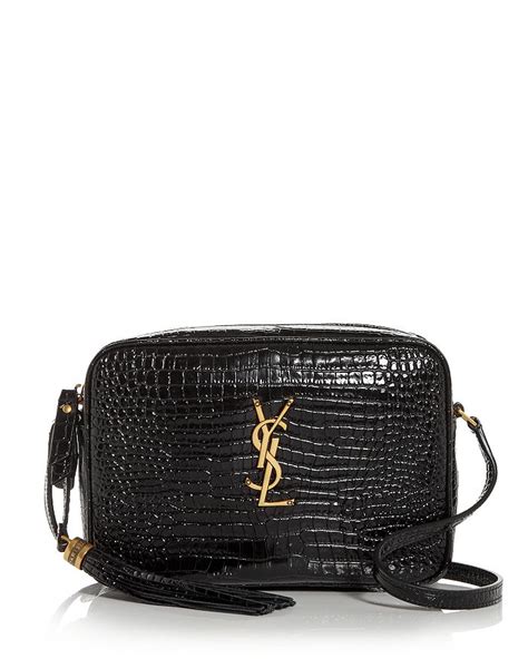 ysl camera bag croc